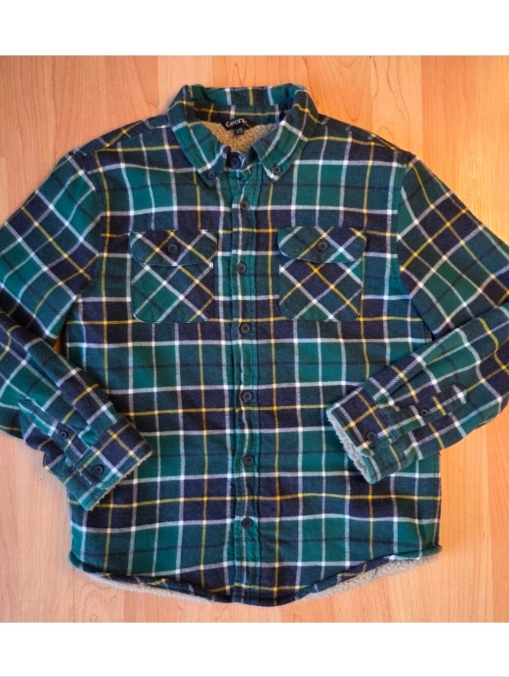 BUNDLE & SAVE George plaid flannel shearling lined shacket